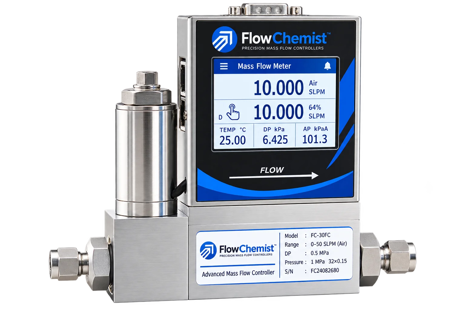 Flow Chemist FC-30-FC advanced multi-gas mass flow controller